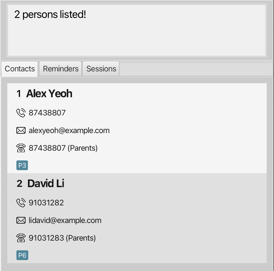 result for 'find alex david'